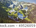 Geometric collage with the mountains 49526059