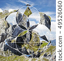 Geometric collage with rock and sacred geometry 49526060