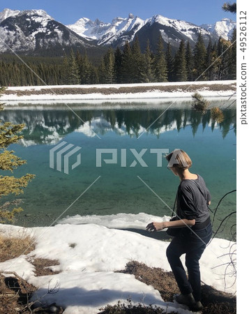 加拿大高超的景色班夫 49526112