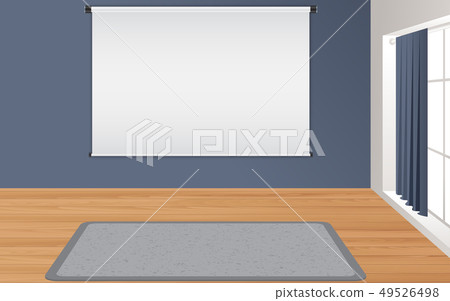 projector screen in the room	 49526498