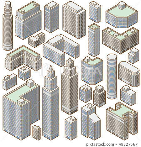 Illustration of various buildings Illustration of various buildings 49527567