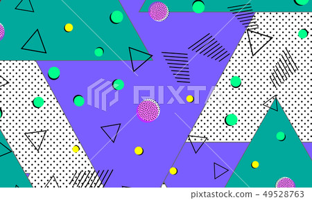 Pop art color background. Memphis pattern 49528763
