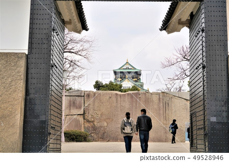 Osaka Castle in the early spring of Osaka Castle 49528946