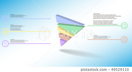 3D illustration infographic template with embossed 49529110