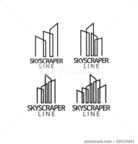 Real estate skyscraper logo icon graphic design - Stock Illustration ...