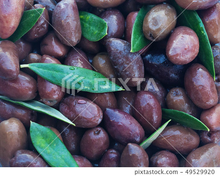 Organic Olives background. Kalamata olives Organic Olives background. Kalamata olives 49529920