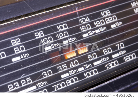 scale of the old radio in scratches and scuffs scale of the old radio in scratches and scuffs 49530263