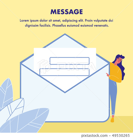Message Vector Poster Template with Text Space Message Vector Poster Template with Text Space 49530265