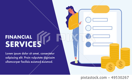 Financial Services Flat Vector Banner Template 49530267