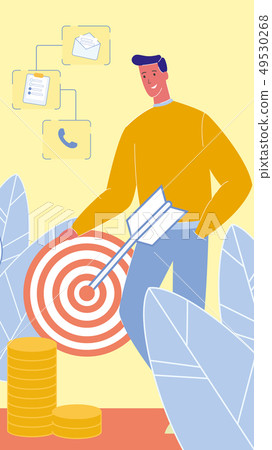 Targeted Advertising Flat Vector Illustration Targeted Advertising Flat Vector Illustration 49530268