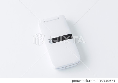 White mobile phone galaxies generation on white background 49530674