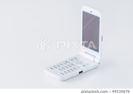 White mobile phone galaxies generation on white background 49530676
