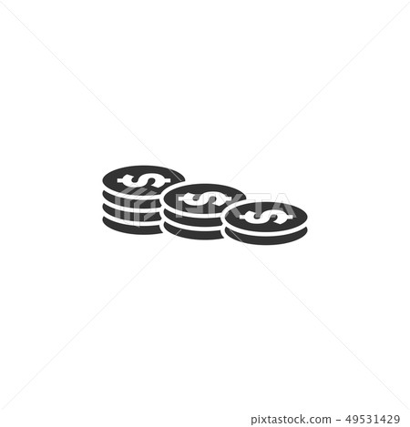 Coin stack icon graphic design template vector - Stock Illustration ...