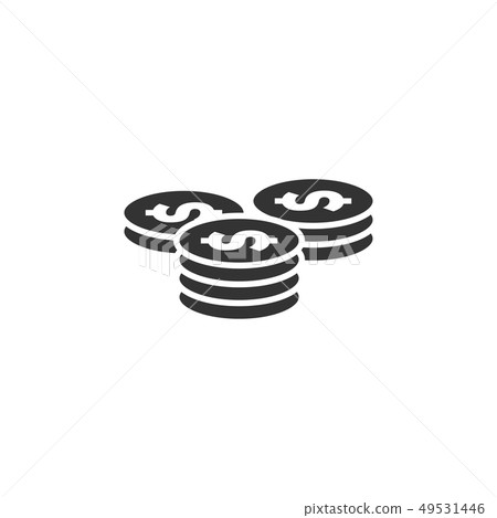Coin stack icon graphic design template vector - Stock Illustration ...