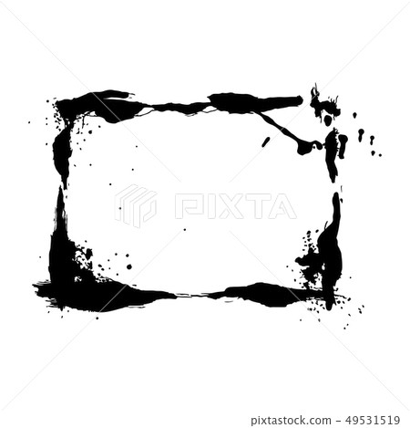 Vector Dry brush frames. Hand drawn artistic frames. Black and white engraved ink art. Frame border Vector Dry brush frames. Hand drawn artistic frames. Black and white engraved ink art. Frame border 49531519
