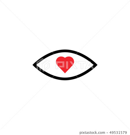 Eye love icon graphic design template vector 49531579