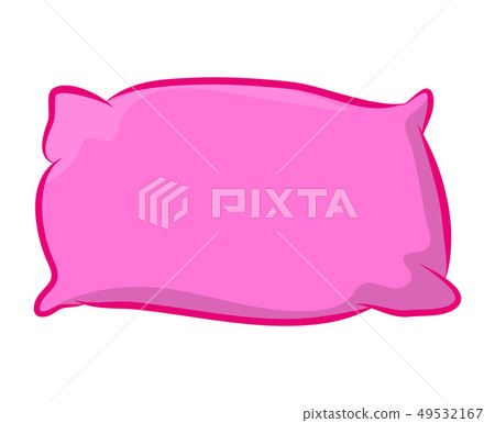 pink pillow isolated illustration on white 49532167