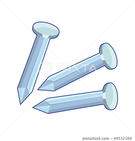 Steel nail isolated illustration on white 49532169