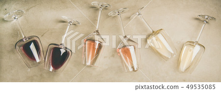 Different wines in glasses and corkscrews, top Different wines in glasses and corkscrews, top 49535085