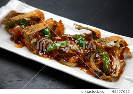 Deep-fried vegetable sauce for curry 49537655