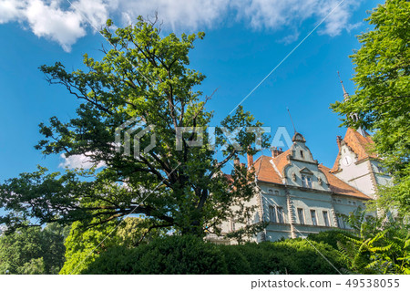 The Count of Schoenborn Castle on a hill in the Ca The Count of Schoenborn Castle on a hill in the Ca 49538055