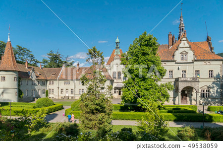 An ancient castle in a beautiful location with a l An ancient castle in a beautiful location with a l 49538059