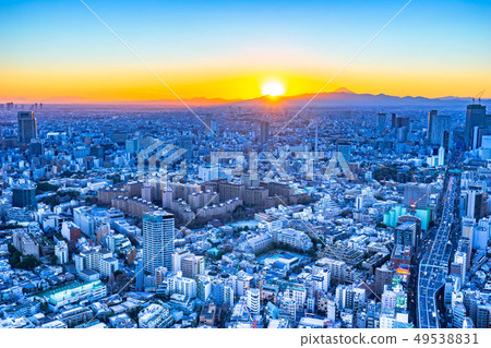 從六本木山日落日出圖像[東京] 49538831