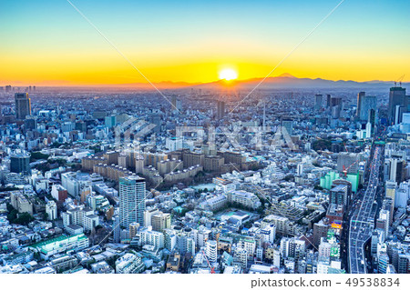 從六本木山日落日出圖像[東京] 49538834