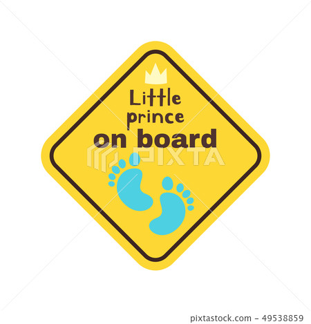 Baby on board safety sign 49538859