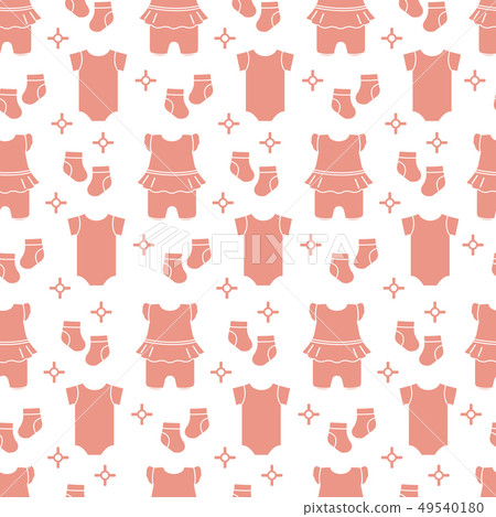 Seamless pattern with baby clothes 49540180