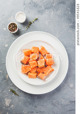Close up at pieces of Salmon Close up at pieces of Salmon 49541828