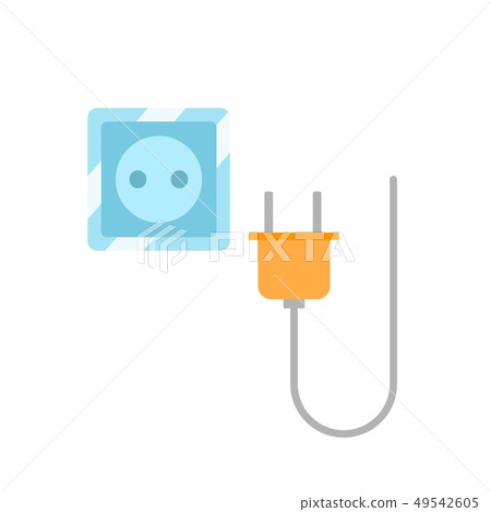 plug socket. flat vector design illustration - Stock Illustration ...