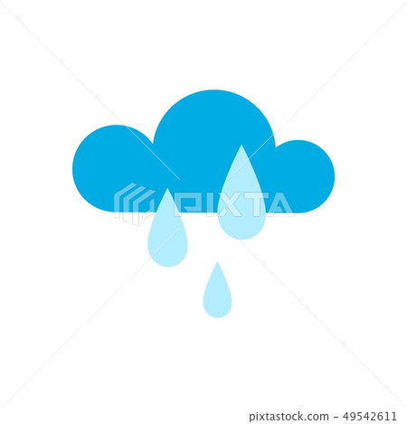 Icons of cloud and weather. Flat vector design Icons of cloud and weather. Flat vector design 49542611