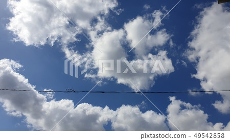 Clouds in the blue sky 49542858