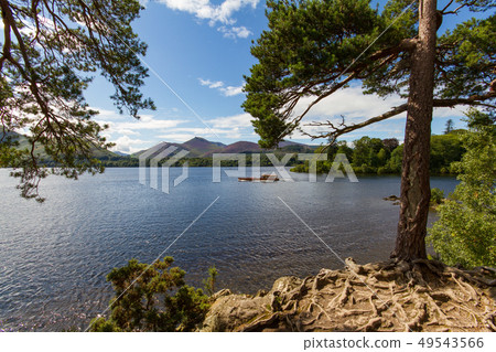 Lake Derwent Water and cruise boat view from its 49543566