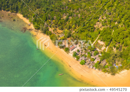 aerial view heaven beach on Buffalo gulf at Phayam 49545270