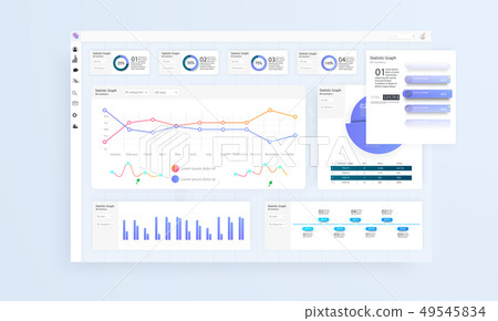 Data Infographic Application UI UX. Modern  49545834