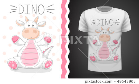 Funny dino - idea for print t-shirt Funny dino - idea for print t-shirt 49545903