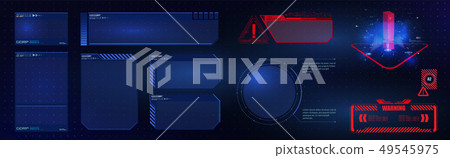 HUD UI GUI futuristic user interface screen fram HUD UI GUI futuristic user interface screen fram 49545975