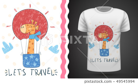 Cute air balloon - idea for print t-shirt 49545994