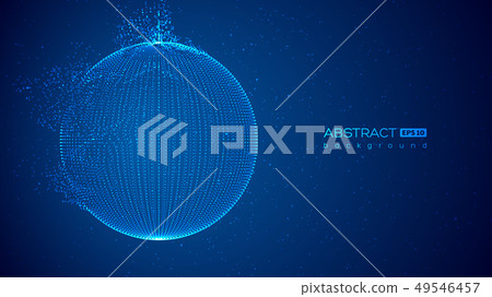 Abstract globe particles sphere. 49546457