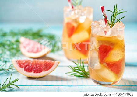 Alcoholic cocktail or grapefruit margarita with Alcoholic cocktail or grapefruit margarita with 49547005