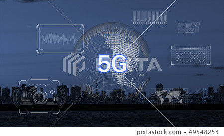 先進技術5G AI人工智能物聯網材料背景圖形圖區塊鏈 49548253