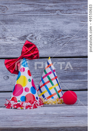 Carnival background with colorful party items. Carnival background with colorful party items. 49550683