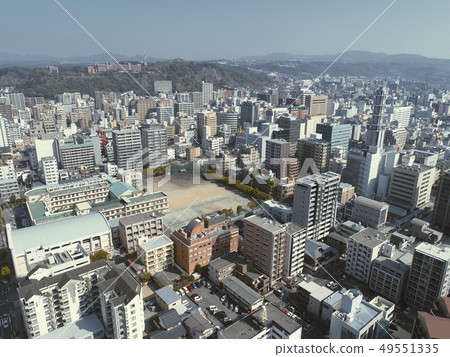 Aerial view of Kajiya town near Kagoshima city 49551335