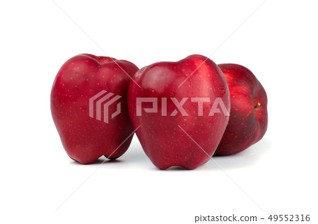 Fresh red apple isolated on white background. 49552316