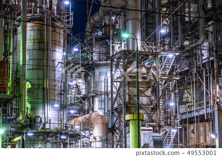 "Mie Prefecture" Yokkaichi, factory night view 49553001