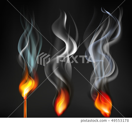 Vector cigarette smoke vector set Vector cigarette smoke vector set 49553178