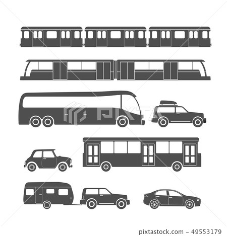 Urban vehicle collection isolated on white Urban vehicle collection isolated on white 49553179