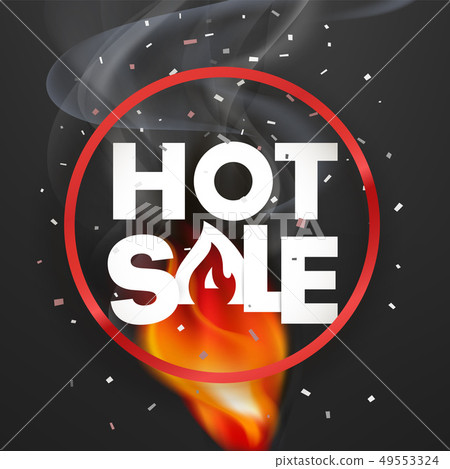 Hote sale vector banner. Photoreal vector Hote sale vector banner. Photoreal vector 49553324